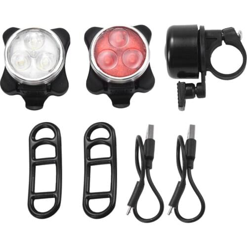 LED Bike Lights Set USB Rechargeable Smart Sensors Waterproof, Bicycle Headlight Taillight Flashlight Lights Sets