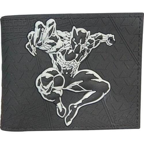 Disney Avengers Black Panther Captain Anime Peripheral Short Two-fold Wallet Wallet Wallet Boy Coin Purse