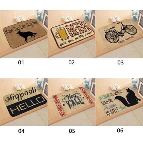 Welcome Mat Entrance Anti-Slip Mat Hallway Absorbent Blanket Printed Carpet For Room Bedroom Kitchen Doormat Home Decoration