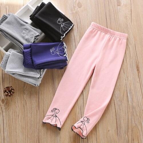 2 3 4 5 6 Y Kids Leggings Cotton Casual Skinny Pants Elastic Waist Spring Autumn Trousers High Quality Toddler Girls Pants Hot