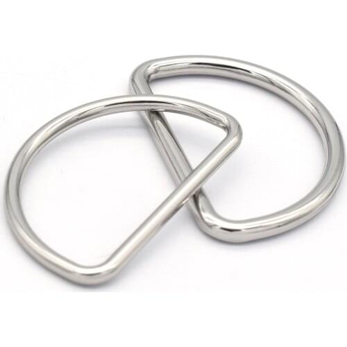 40/45mm Silver D Ring Slide Adjustable Buckles Loop Metal Belt Strap Buckles Bag Clasp Handbag Hardware Dog Collar Supplies