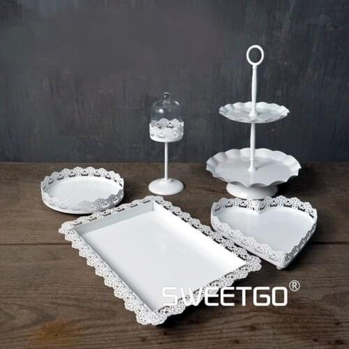 SWEETGO 5pcs cake stand set dessert table wedding party shower event supplier sweet table cake decoration