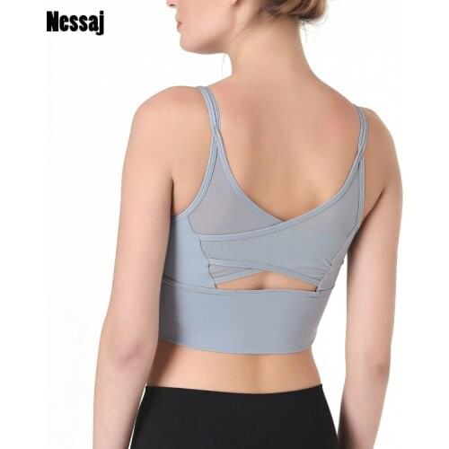 Nessaj Sexy Solid Colour Women Tank Button Tops New Summer Tops Sleeveless Mesh Backless Bra Women Summer Clothes Female Tank
