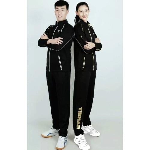 New Tibhar Jacket Training Suit Clothing With Trousers Table Tennis Jerseys Ping Pong Cloth Sportswear Sweater