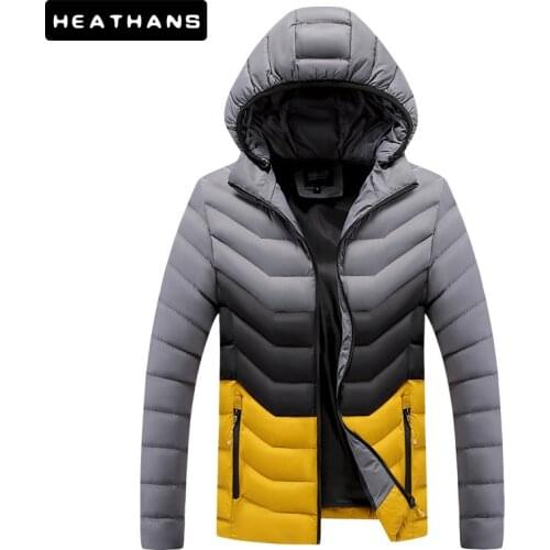 -15 Degree Winter Mens Casual Parkas Hoodie Fashion Patchwork Jackets Coats Male Cotton Lined Thick Warm Windbreaker Outerwears