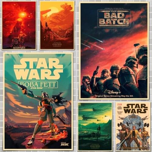 Star Wars Movie Poster Wall Stickers For Home Room Bar Decor Art