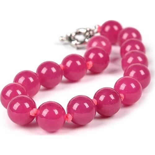 Romantic rose and Round and smooth line design rose red jasper bracelet make one hot