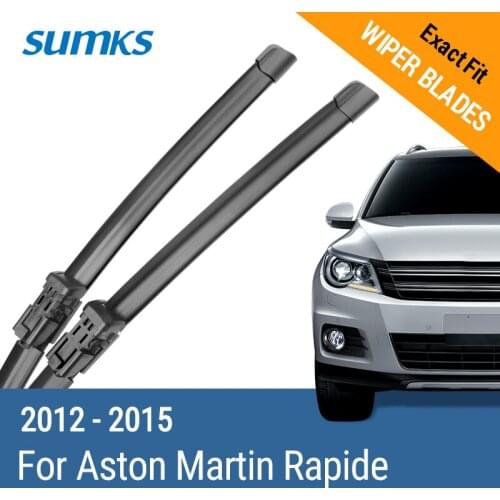 SUMKS Wiper Blades for Aston Martin Rapide 26"&20" Fit Push Button Arms 2012 2013 2014 2015 2016 2017