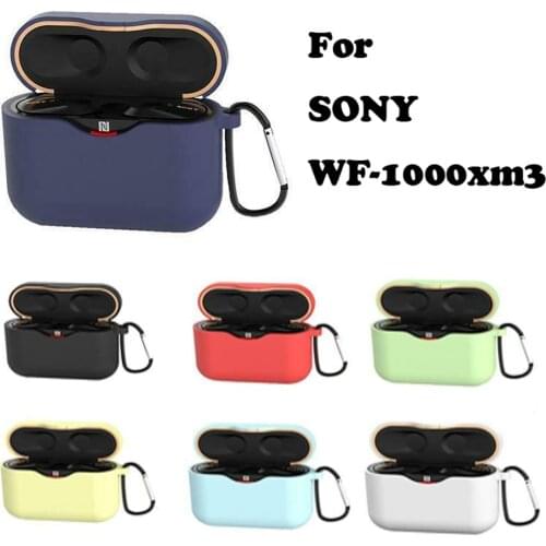Silicone Charging Case For Sony WF-1000XM3 Wireless Earphones Cover Shockproof Protective Skin Cover Wireless Charging Case