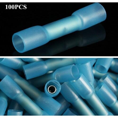 100x Heat Shrink Tube Tubing Butt Wire Crimp Cable Connectors Sleeve Sleeing Kit