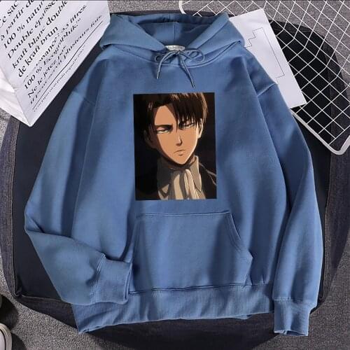 Levi Attack On Titan Printed WomanS Sweatshirts Fashion Casual Sweatshirts Hip Hop Loose Clothes Fashion Quality Woman Hoodies