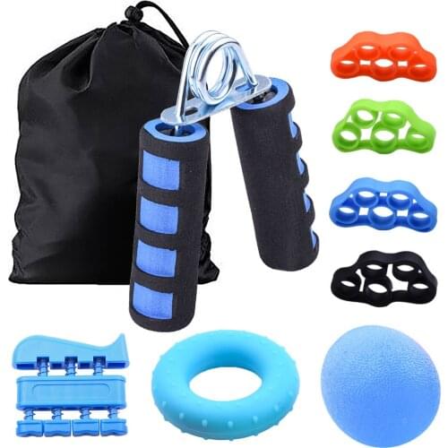 Hand Grip Strengthener Strength Trainer with Finger Exerciser Forearm Grip Workout Wrist Stretcher Ball Ring for Men and Women