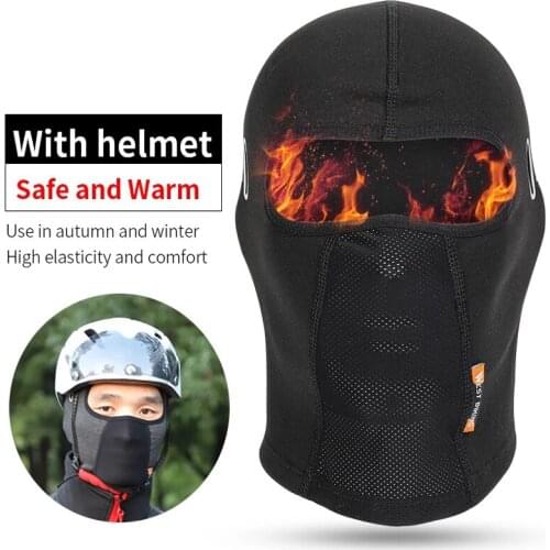 Cycling Face Mask Motorcycle Liner Thermal Winter Warm Windproof Caps Breathable Comfortable Head Protector Headwear Men Hat