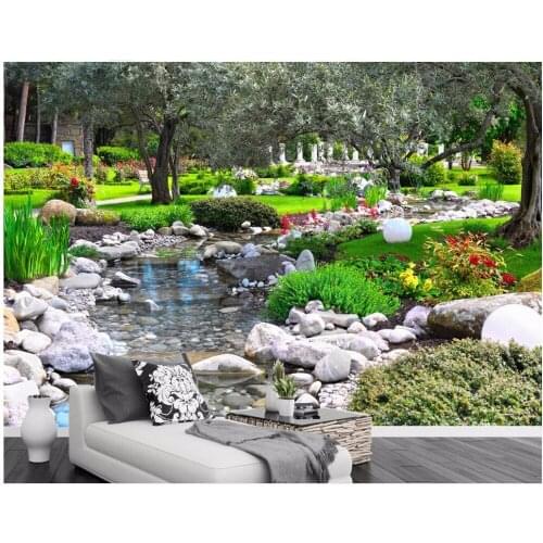 WDBH custom photo 3d wallpaper on the wall Courtyard garden TV background wall home decor 3d wall murals wallpaper for wall 3 d