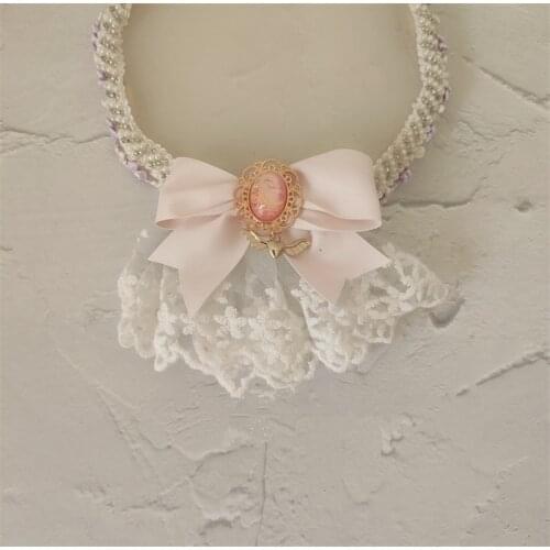 Handmade Daily Hair Clip Lolita Girl white Ruffle Lovely Lace Bowknot Hairpin Cosplay Tea Party Props D604
