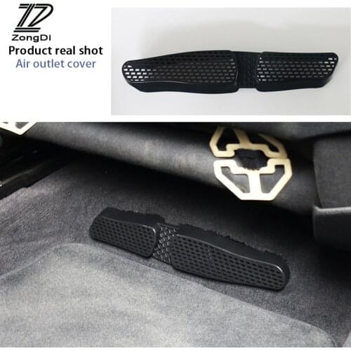ZD 2pcs For AUDI A3 8v SEAT LEON MK3 2013 2014 2015 2016 2017 2018 car seat air conditioner air outlet protective cover sticker