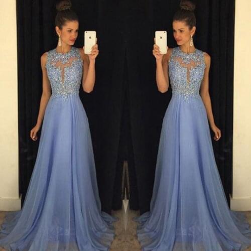 Elegant Sequined Beads Evening Dresses 2021 Women Party Night Lavender Sleeveless Long Prom Dress Special Backles robe de soiree