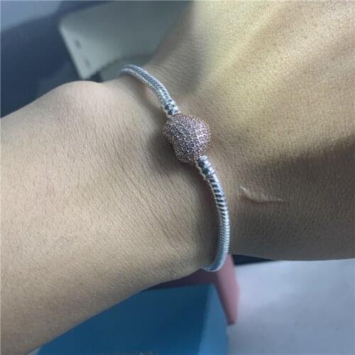 100% 925 Sterling Silver Original Bracelets Snowflake AAAAA Zircon Chain Fit Women Bracelet & Bangle Luxury Jewelry