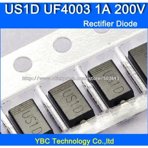 200pcs/lot US1D UF4003 1A/200V SMA Fast Recovery Rectifier Diode