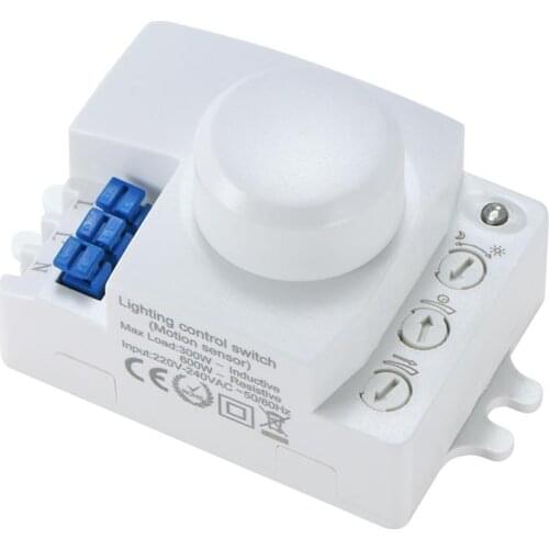 220-240V AC 5.8GHz HF System LED Microwave 360 Degree Radar motion Sensor Light Switch Body Motion Detector