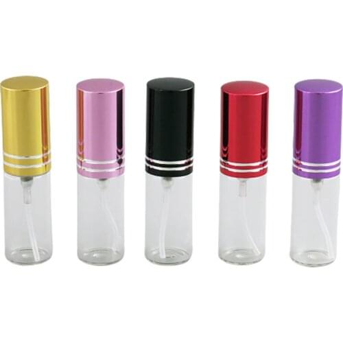 24 x 5ML Travle Empty Glass Perfume Bottle With Aluminum Sprayer 5CC Parfum Atomizer 5ml Travel Refillable Perfume Atomizer