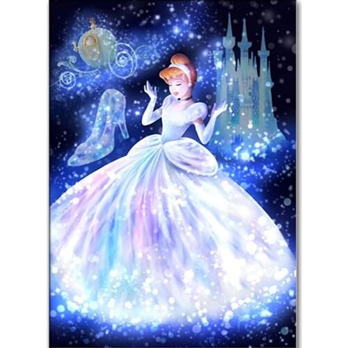 5D DIY Diamond Painting Full Square Diamond Embroidery Cartoon Princess Diamond Mosaic Cross Stitch Home Decoration Gift