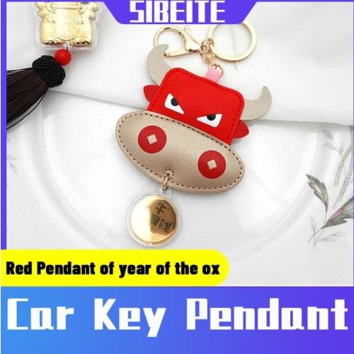 Car key pendant Red Pendant of year of the ox Car pendant FREE SHIPPING