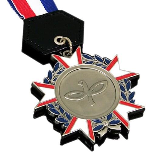 Free Sample 2018 New Design Silver Finish Custom Metal Souvenir Medal k20048