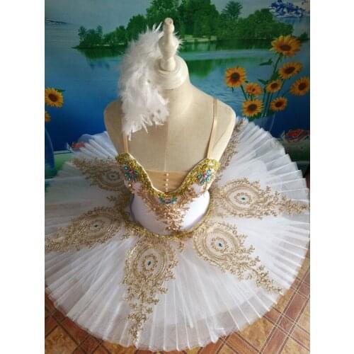 2019 Adult Pancake White Swan Lake Ballet Costume Ballerina Dress Kids Professional Ballet Tutu Skirt Dance Dress For Girls