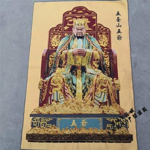 Buddhist Embroidery Tangka Painting Religious Embroidery Gold Silk Embroidery Brocade