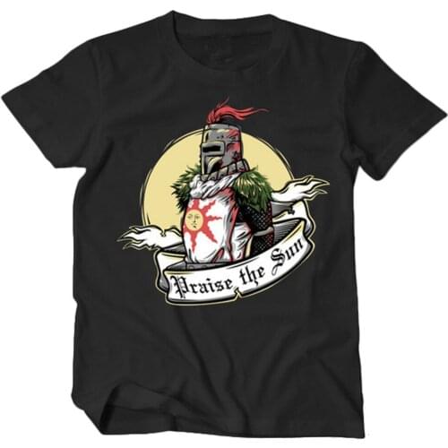 Dark Souls T Shirt Arteries Praise The Sun Print T-Shirt Adult Men Women Summer Fashion Cotton Tee Shirt
