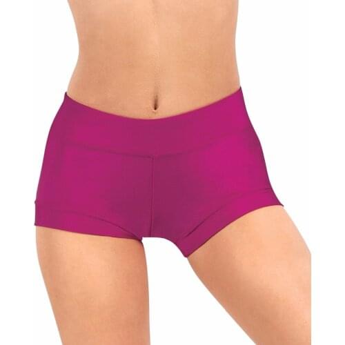 Child Wide Waistband Emballe Shorts Dancer Bottoms Lycra Spandex Ballet Dance Shorts