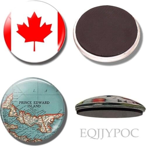 Travel fridge magnets canada countries souvenir Canadian flag Prince Edward Island map refrigerator magnets decor message board