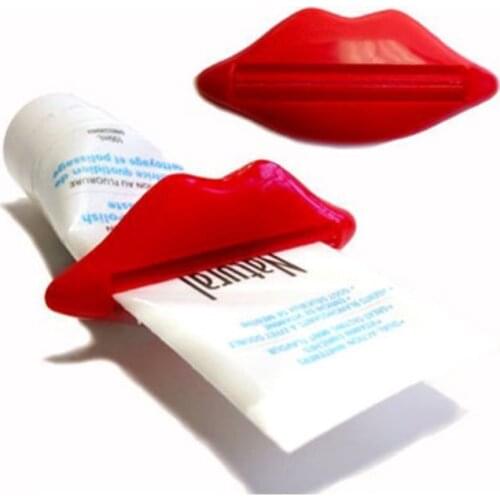 2PCS Bathroom Tube Dispenser Toothpaste Cream Squeezer Sexy Hot Lip Kiss bathroom accessories