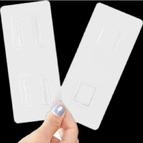 Double-Sided Self Adhesive Wall Hooks Hanger Strong Transparent Hooks Suction Cup Sucker Wall Storage Holder For Kitchen Office