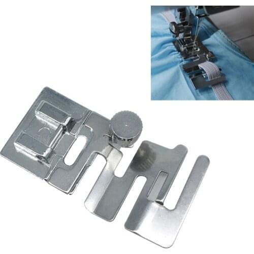 1PC Elastic Band Cloth Edge DIY Sewing Presser Foot for Household Sewing Machine Flexible Elastic Cloth Dedicated