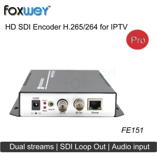 Quality 1080P 60fps HD SDI encoder H264 encoding,rtmp wowza support for IPTV solution live stream , webcasting, broadcast FOXWEY