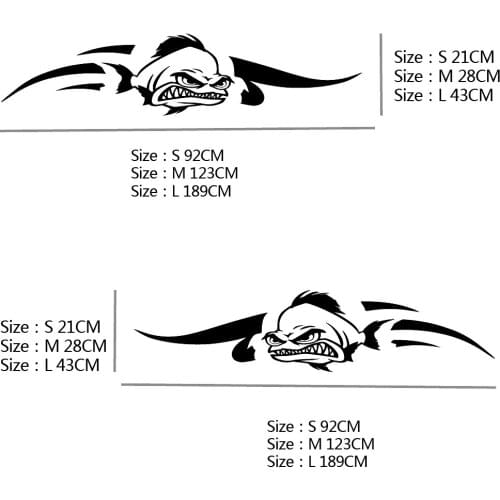 Beautiful Big Flying Fish Decals Car Stickers Waterproof Sunscreen Bumper Boot Decals PVC 10cm X 45cm