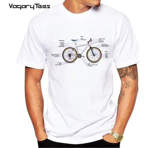 Fashion bikeing Design Anatomy Mechanic Bicycle Unisex T-Shirt T Shirt O-Neck Hipster Tshirts