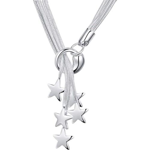 Fashion Jewelry Necklace Lady Wholesale Charm Silver Color Pendants For Women Fashion Jewelry Pendant AN440/abwaitda