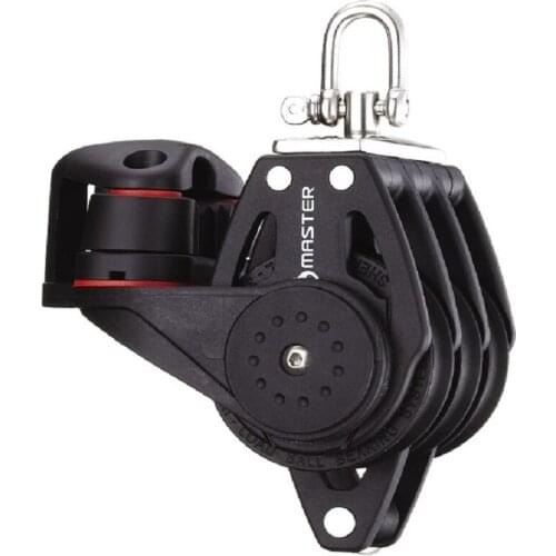 Marine Boat Yacht Sailboat Hardware 57mm 2 1/4 inch Triple Swivel Shackle Angle Fairlead Cleat Becket Block Master BB-0513FE