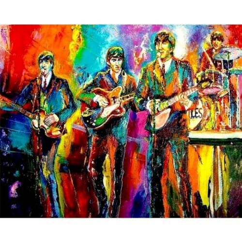DIY Framed 40x50cm Rock Band Oil Painting By Numbers Adults Colorful Paint Wall Art Pictures Drawing For Living Room Home Decor