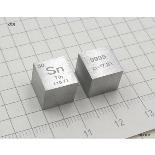 Tin Metal Periodic Cube Tin Cube High Purity Tin Target 10mm Sn9999