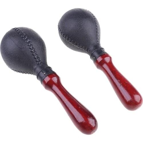 Pair of Maracas Shakers Rattles Sand Hammer Percussion Instrument 87HF