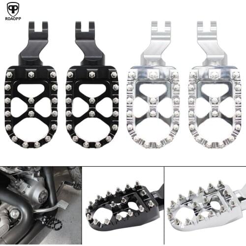 ROAOPP Front Motorcycle Rider Driver Pedals Footpegs Footrests For Triumph 01-15 Bonneville T100 T900 04-15 Trunxon 1200