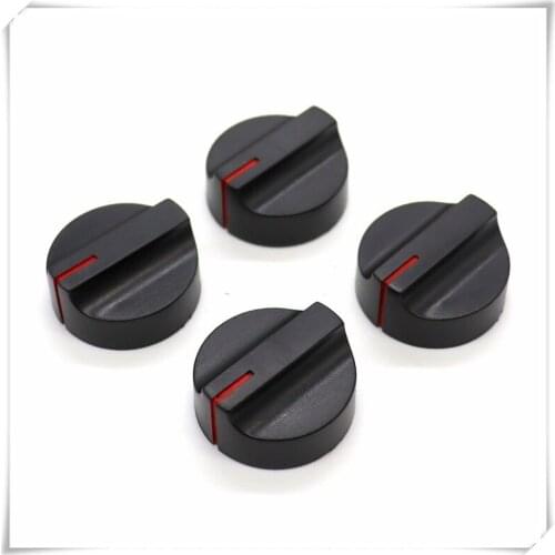 2 Pieces Plastic Round Shaft Knob Diameter 29.5mm Height 14mm Potentiometer Encoder Knob Gear Shaped Inner Hole 6mm