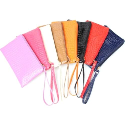 Retro Crocodile Card Holder Coin Purse Crocodile Pattern Wallet Multifunctional Credit Card Case Fashion Short PU Clutch