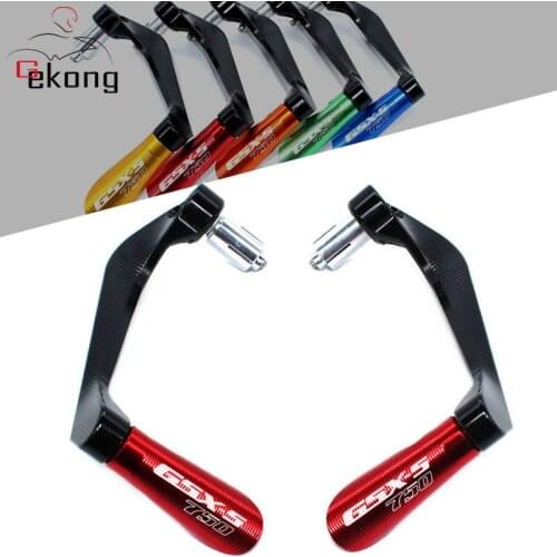 With logo For SUZUKI GSX-S750 GSXS750 GSX S750 2015-2018 Motorcycle CNC Handlebar Grips Guard Brake Clutch Levers Guard Protect