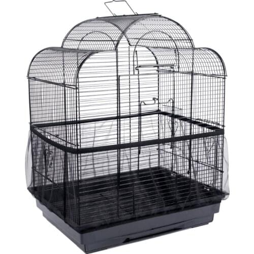 Mesh Bird Cage Cover Nylon Mesh Receptor Seed Guard Bird Parrot Cover Soft Easy Cleaning Nylon Airy Fabric Catcher Bird Supplies