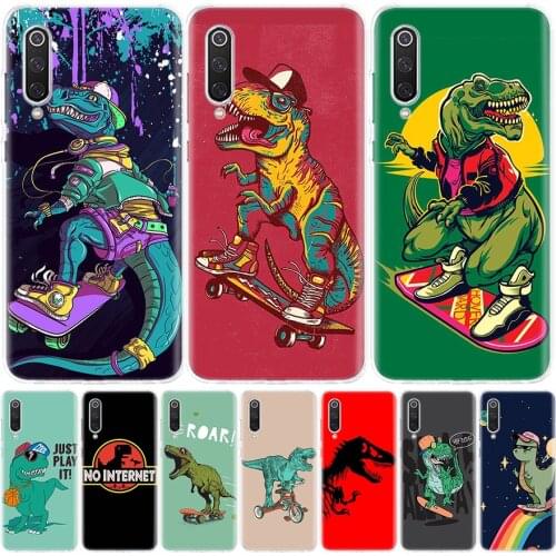 Dinosaur Skate Dude Play Silicon Phone Case For Xiaomi Redmi Note 10 9 8 9S 8T 7 6 5 6A 7A 8A 9A 9C Pro Customized Cover Coque